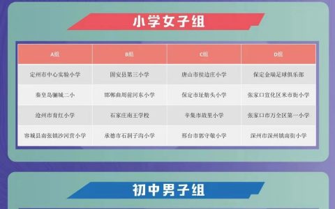 2022河北省“冀萌杯”青少年足球赛抽签结果揭晓